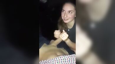 Sexy Annoyed Girlfriend Gives A Wonderful Sloppy Blowjob In Car